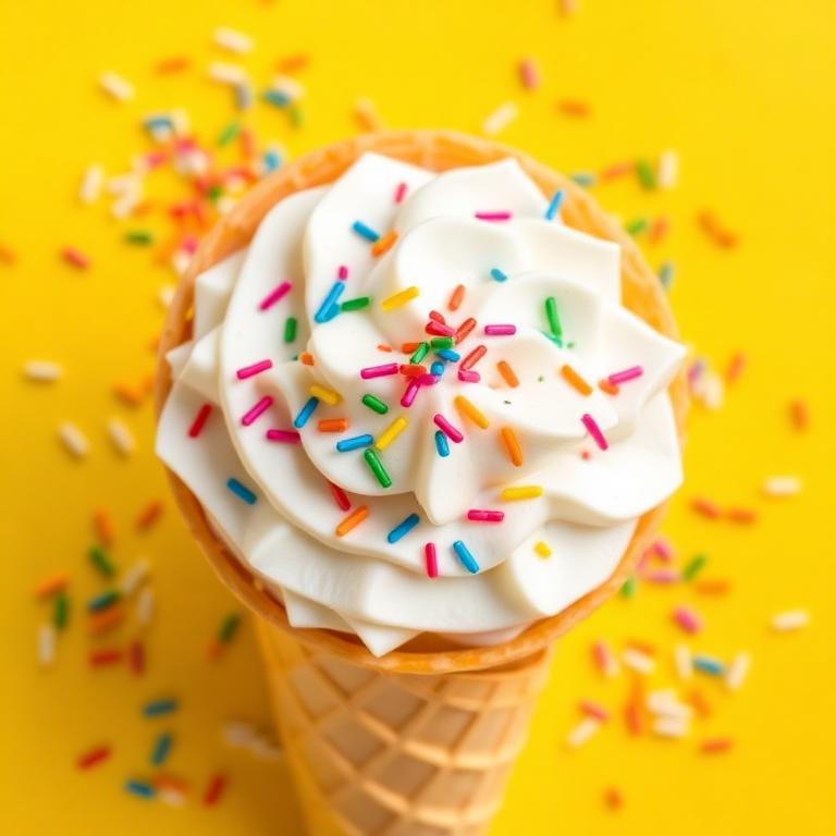 Sprinkle crepe cone